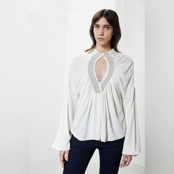 RACHEL COMEY Siphon White Blouse Top - Picture 2 of 15